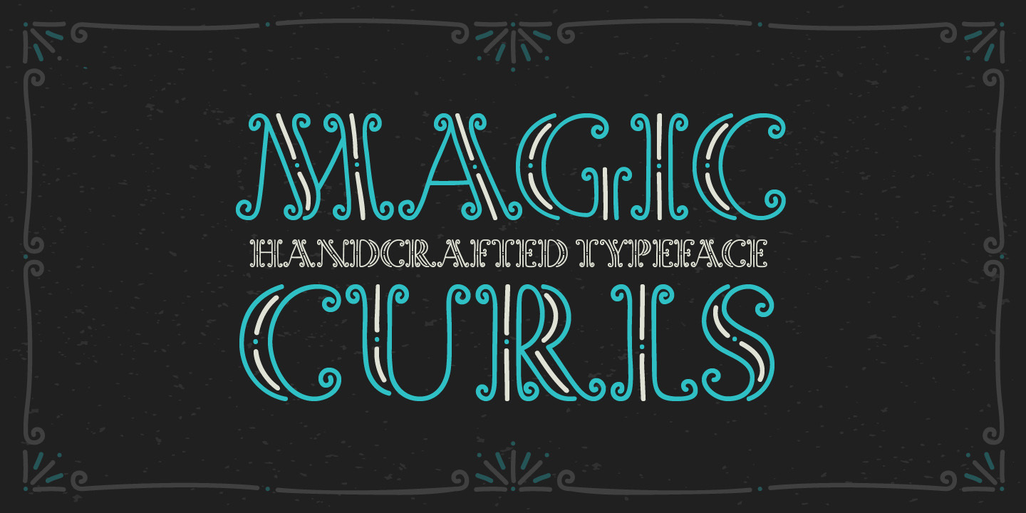 Пример шрифта Magic Curls #1